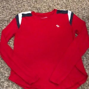Red Abercrombie Kids Long Sleeve